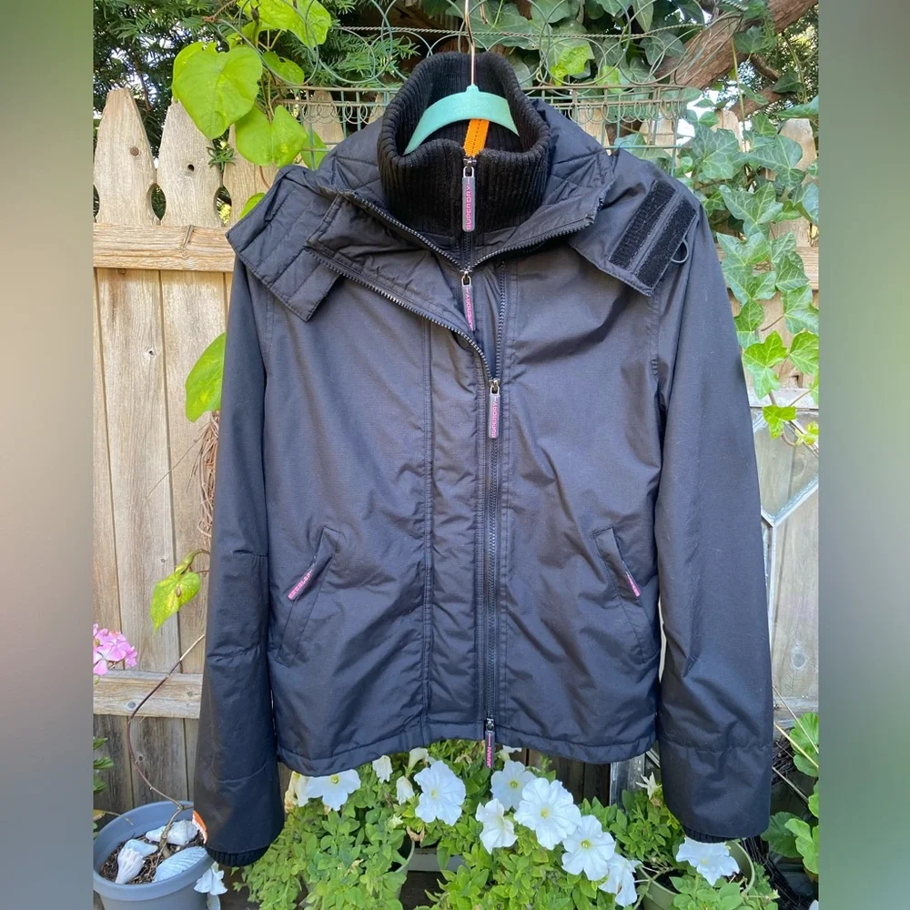 Superdry Black Ski & Snow Jacket - Picture 2 of 8
